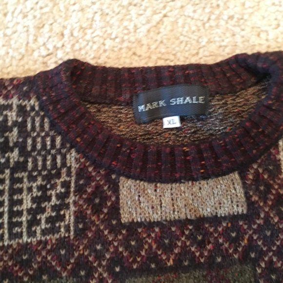 Mark Shale Men's XL Crewneck Geometric Sweater - Picture 3 of 4